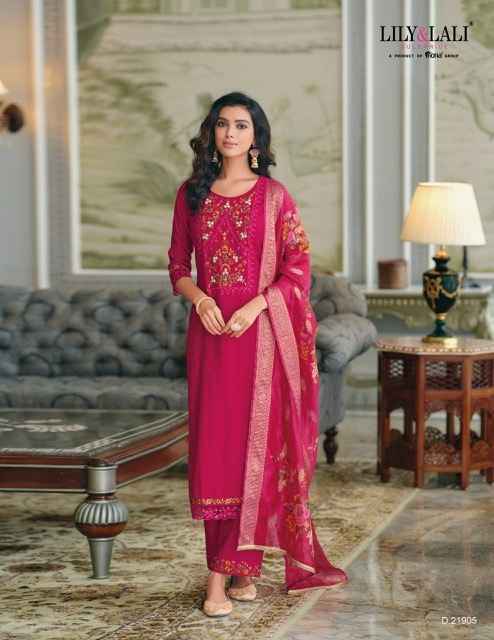 Lily & Lali Rubab Viscose Silk Readymade Suit (6 pcs Catalogue)