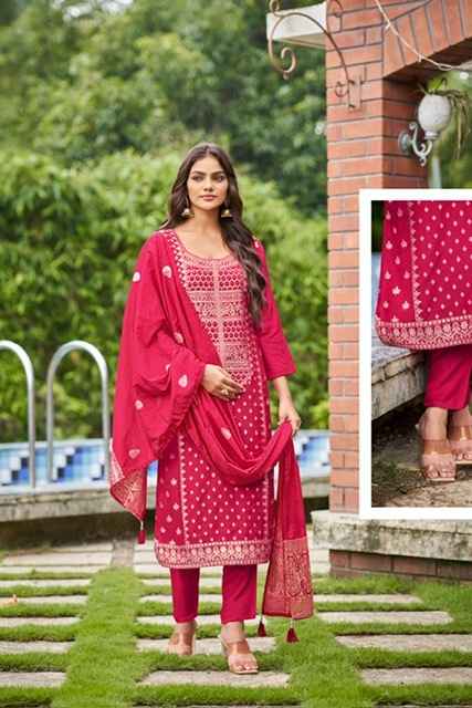 Ossm Banarasi Viscose Readymade Suit (6 pcs Catalogue)