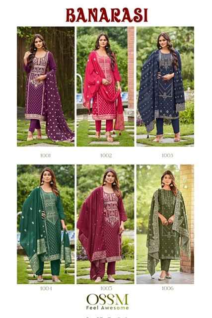 Ossm Banarasi Viscose Readymade Suit (6 pcs Catalogue)