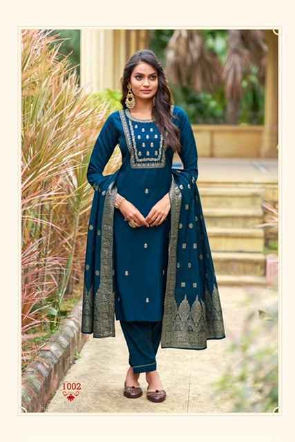 Ossm Monalisa Vol-4 Viscose Roman Silk Readymade Suit (6 pcs Catalogue)