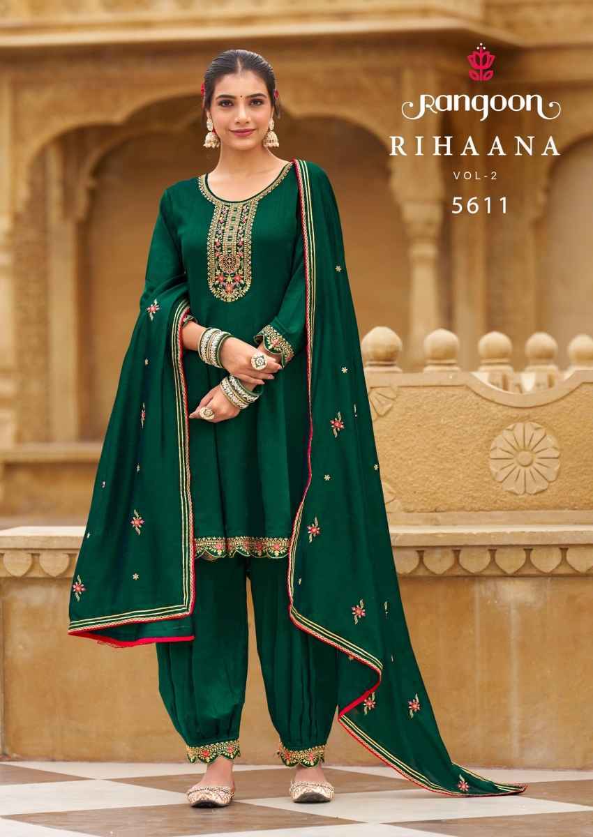 Rangoon Rihaana Vol-2 Silk Readymade Suit (4 pcs Catalogue