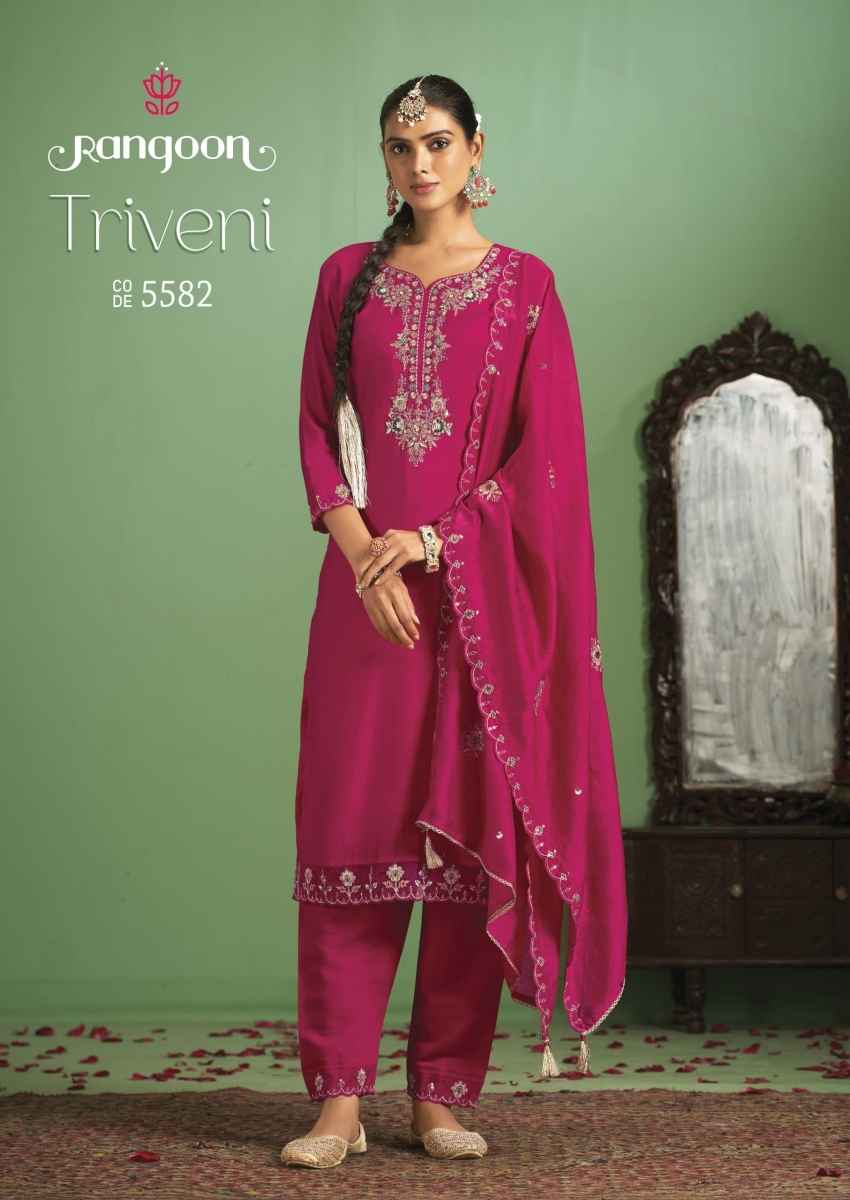 Rangoon Triveni Silk Readymade Suit (4 pcs Catalogue)