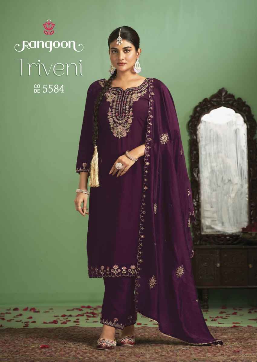 Rangoon Triveni Silk Readymade Suit (4 pcs Catalogue)