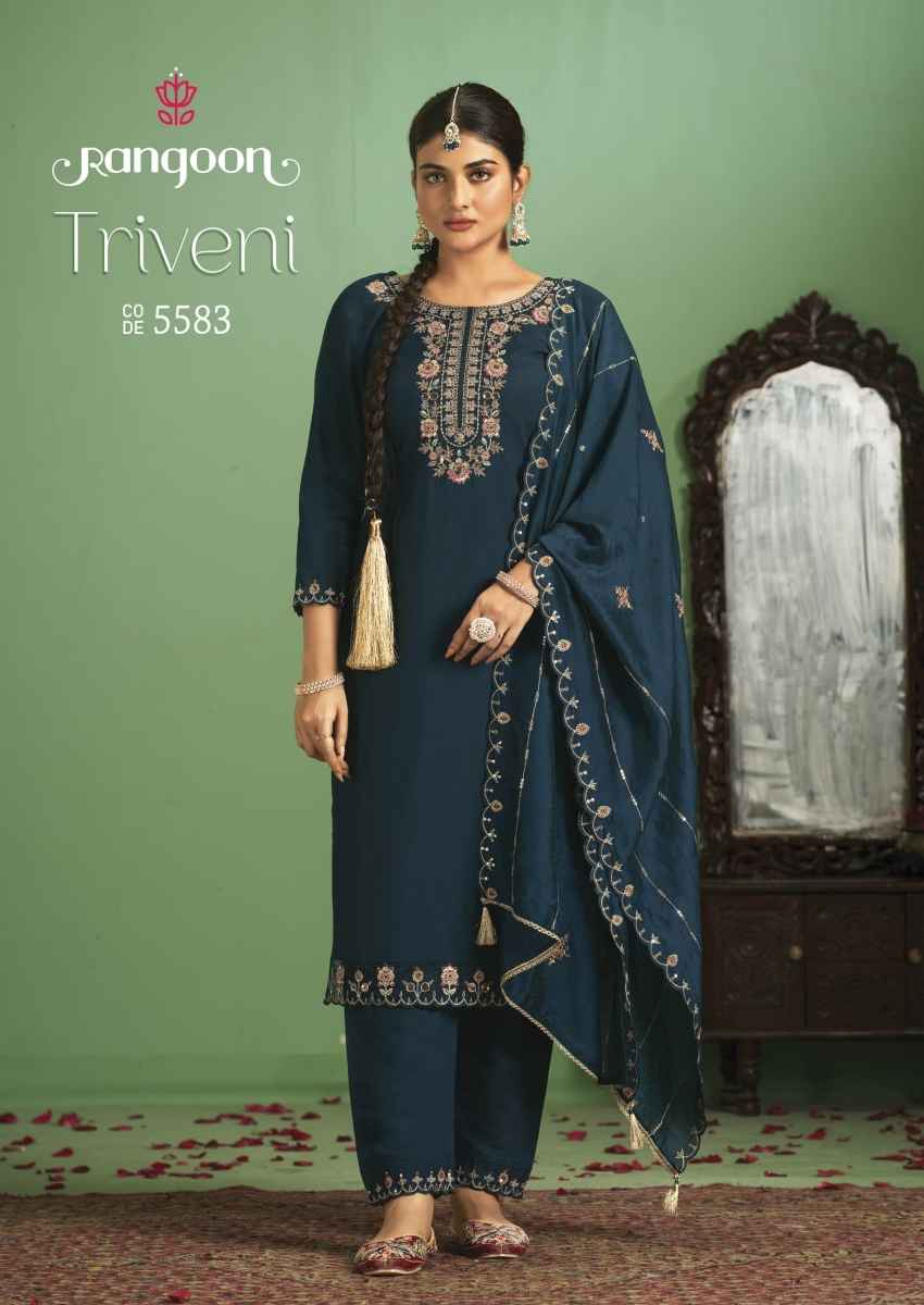 Rangoon Triveni Silk Readymade Suit (4 pcs Catalogue)