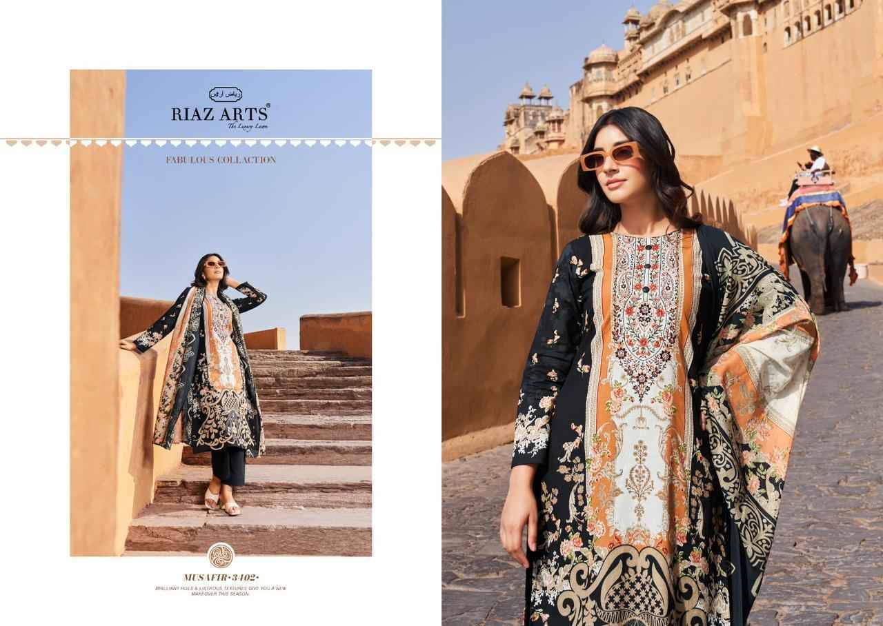 Riaz Arts Musafir Vol 7 Lawn Cotton Dress Material 6 pcs Catalogue