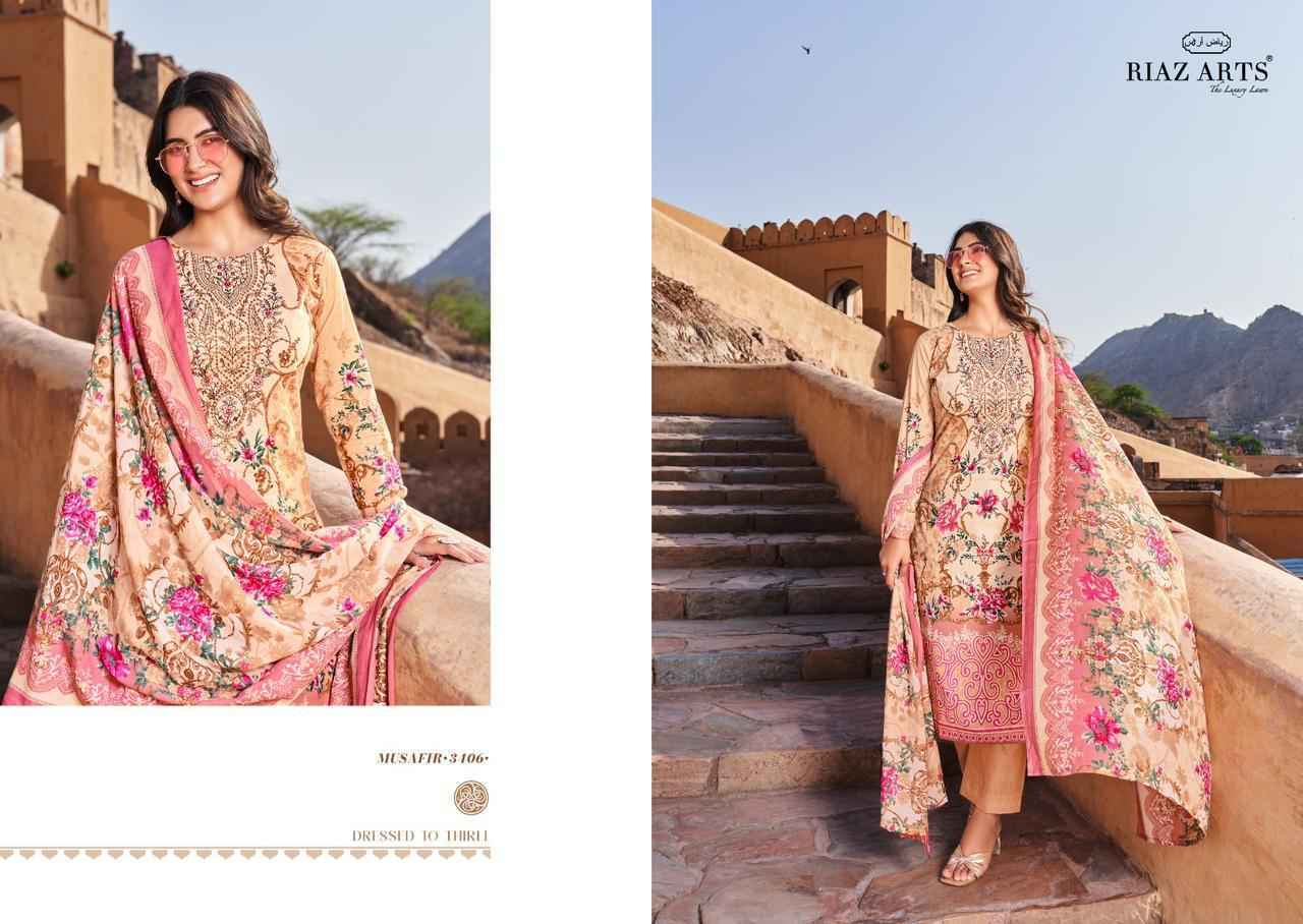 Riaz Arts Musafir Vol 7 Lawn Cotton Dress Material 6 pcs Catalogue