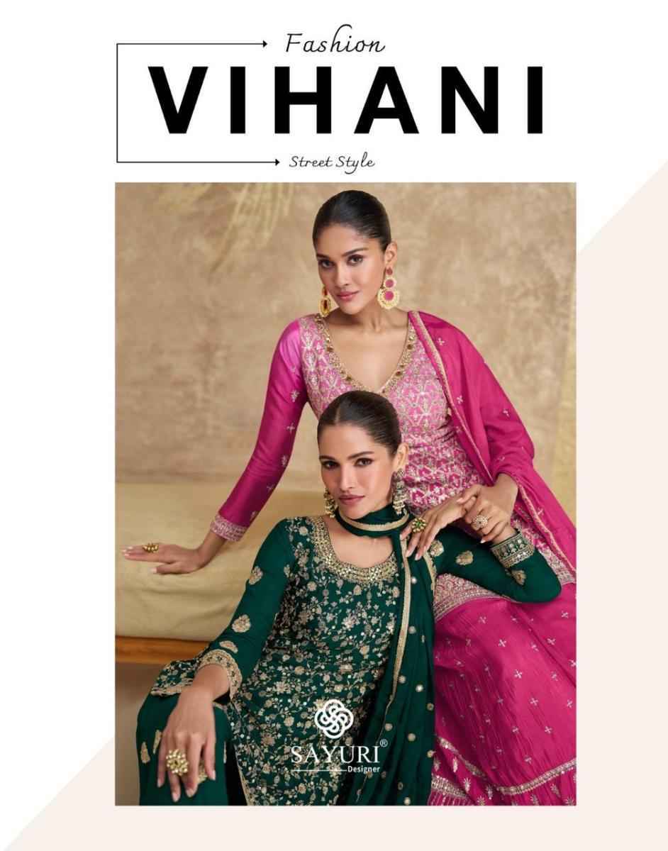 Sayuri Designer Vihani Readymade Chinon Silk Dress 2 pcs Catalogue