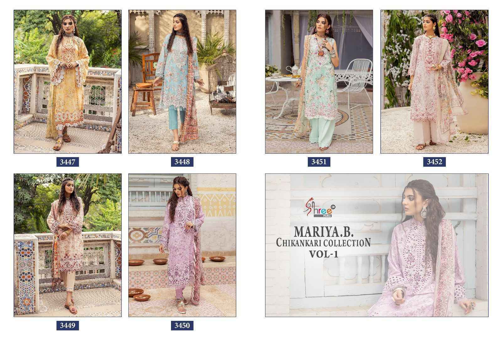 Shree Fabs Mariya B Chikankari Collection Vol-1 Cotton Dress Material (6 pcs Catalogue)