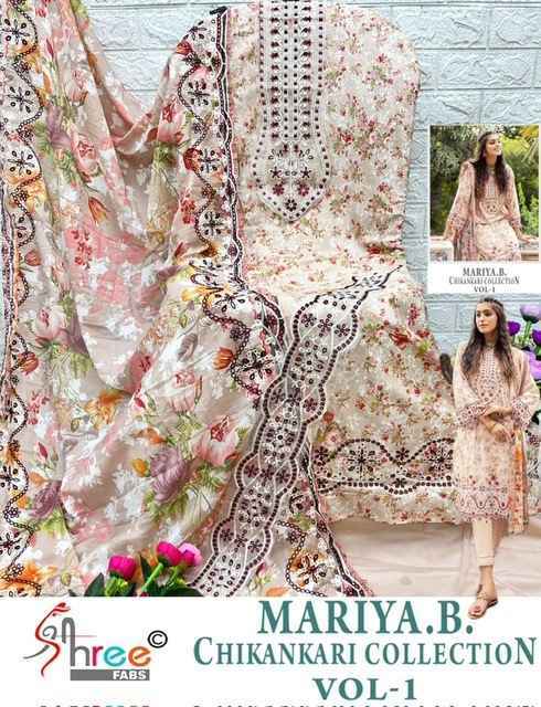 Shree Fabs Mariya B Chikankari Collection Vol-1 Cotton Dress Material (6 pcs Catalogue)