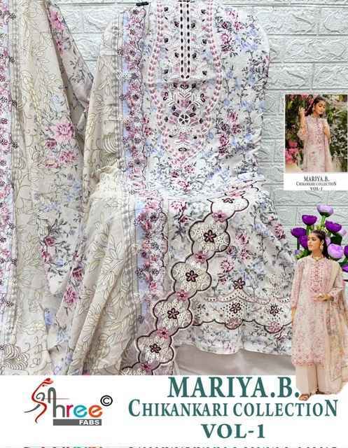 Shree Fabs Mariya B Chikankari Collection Vol-1 Cotton Dress Material (6 pcs Catalogue)