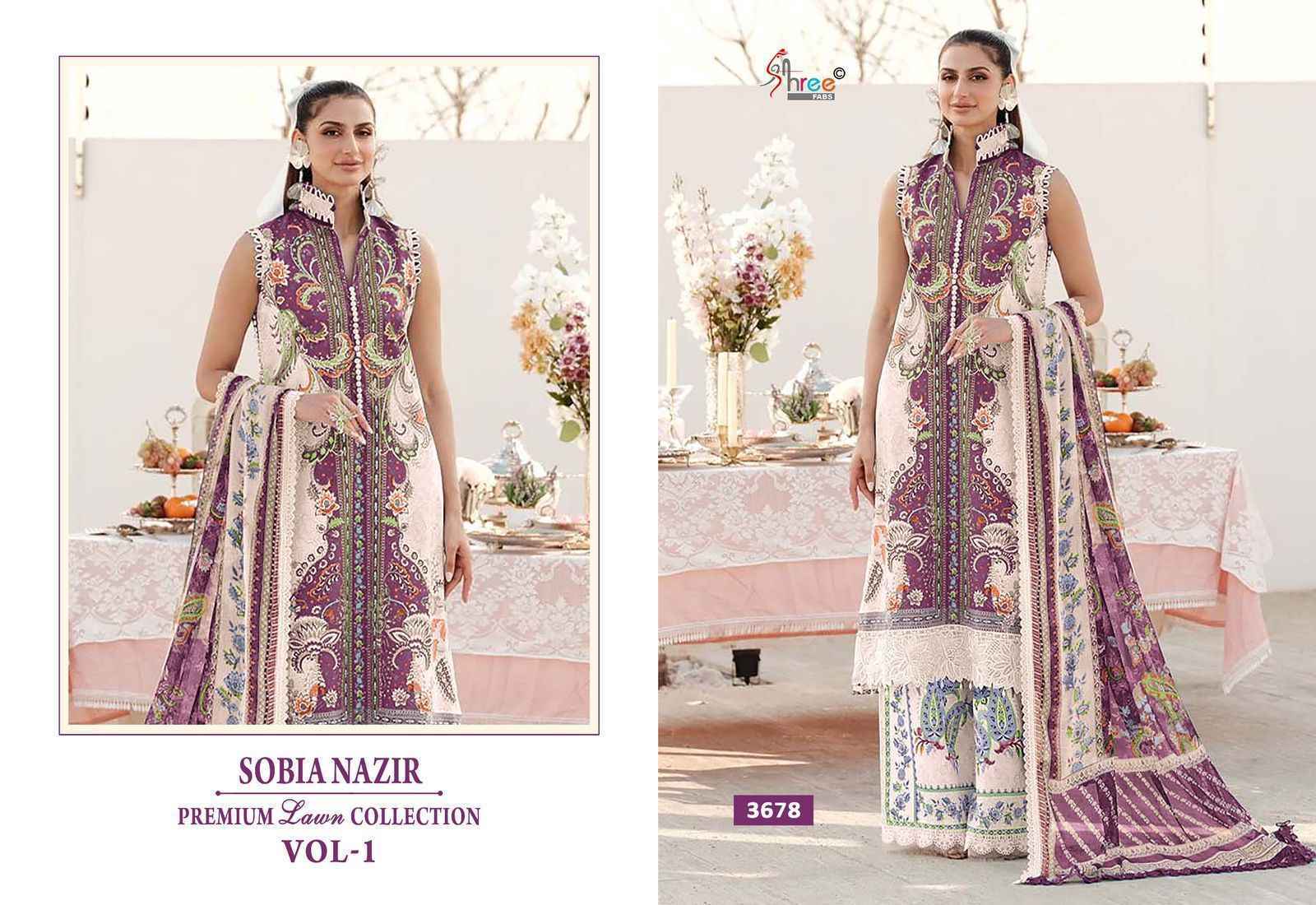 Shree Fabs Sobia Nazir Vol-1 Cotton Dress Material (6 pcs Catalogue)