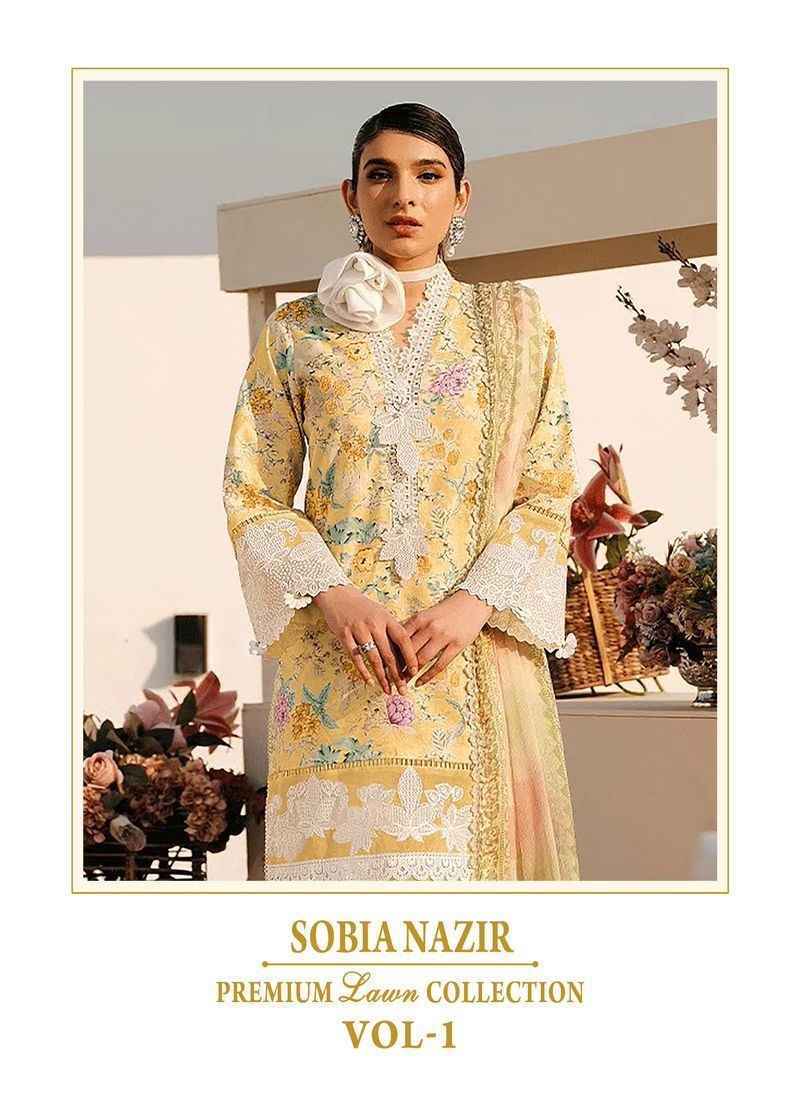 Shree Fabs Sobia Nazir Vol-1 Cotton Dress Material (6 pcs Catalogue)