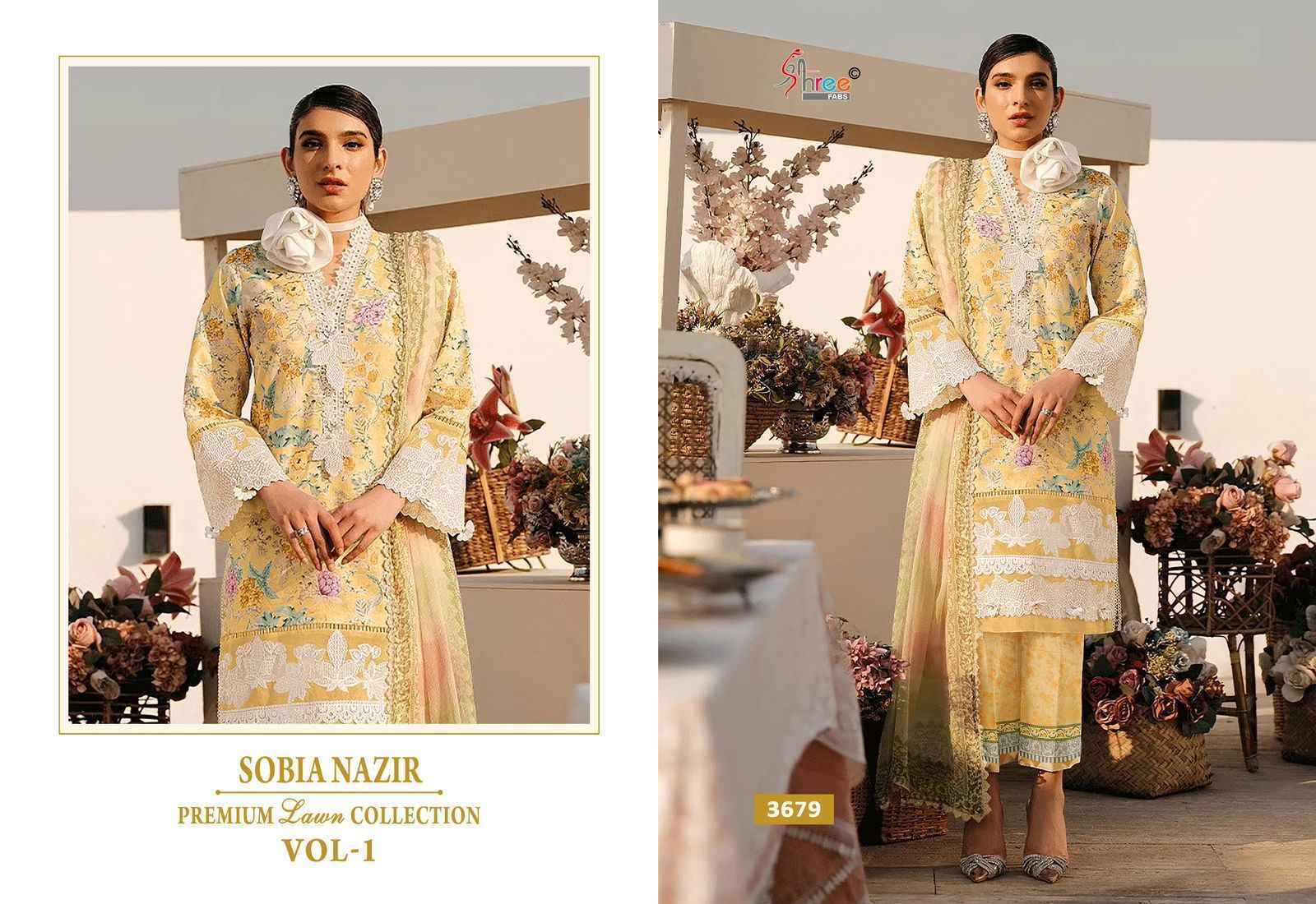 Shree Fabs Sobia Nazir Vol-1 Cotton Dress Material (6 pcs Catalogue)