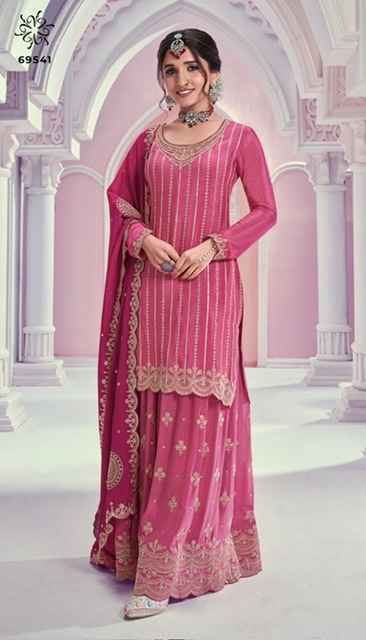 Vinay Fashion Kuleesh Rangrasiya Chinon Dress Material (6 pcs Catalogue)