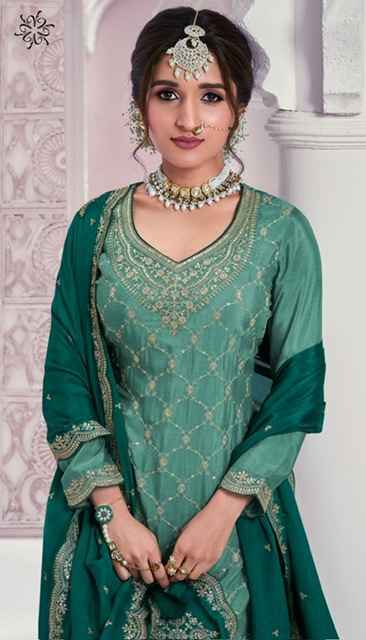 Vinay Fashion Kuleesh Rangrasiya Chinon Dress Material (6 pcs Catalogue)