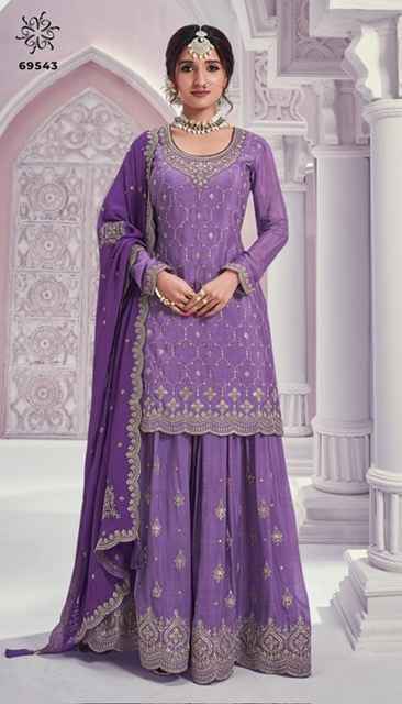 Vinay Fashion Kuleesh Rangrasiya Chinon Dress Material (6 pcs Catalogue)