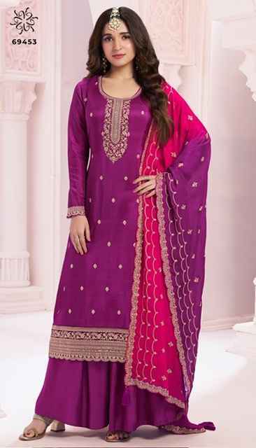 Vinay Fashion Kuleesh Suhaag Silk Georgette Dress Material 4 pcs Catalogue