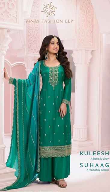 Vinay Fashion Kuleesh Suhaag Silk Georgette Dress Material 4 pcs Catalogue