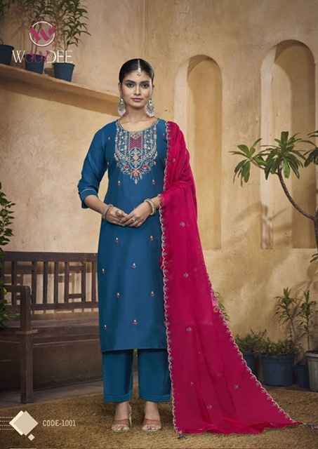 Woodee Albeli Viscose Silk Readymade Suit (6 pcs atalogue)