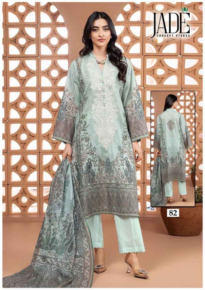 Jade Chevron Vol 9 Lawn Cotton Dress Material 6 Pc Catalog