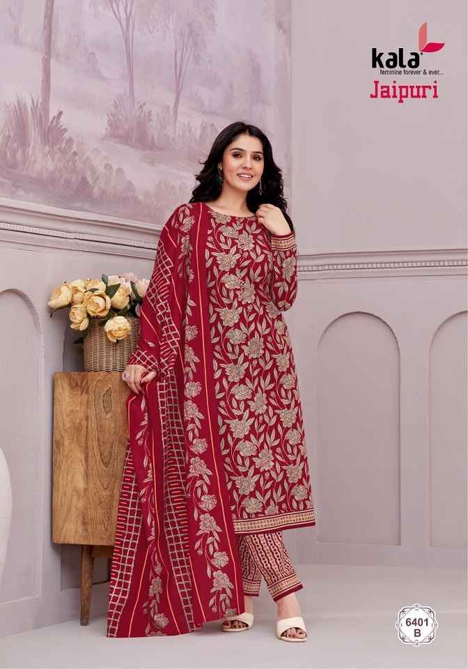 Kala Jaipuri Vol-6 Cotton Dress Material (12 Pc Catalog)