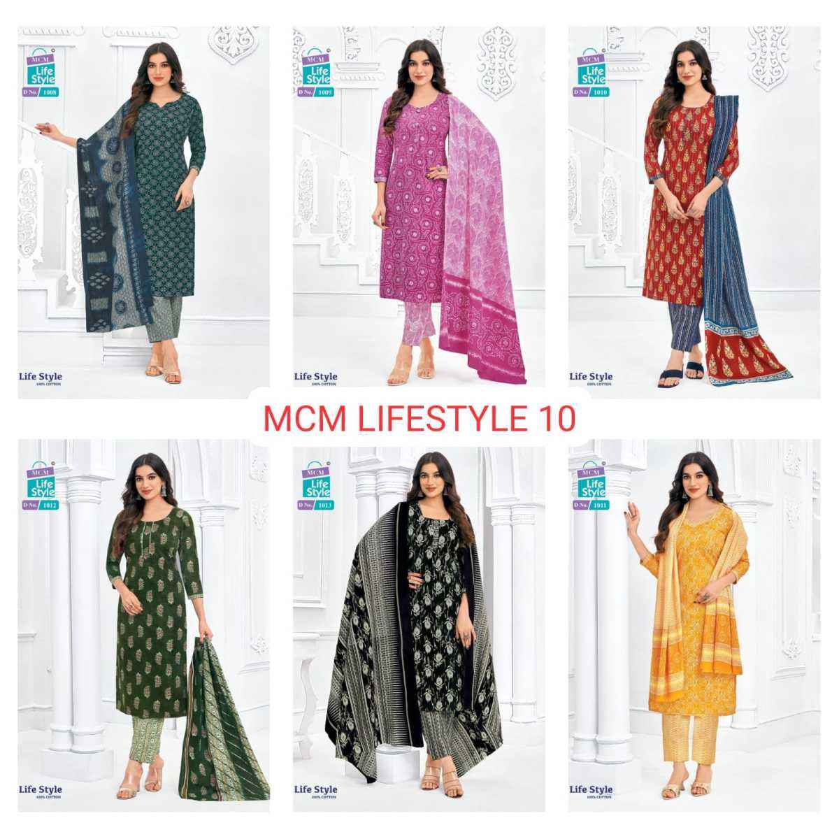 MCM Lifestyle Vol-10 Cotton Readymade Suit (12 Pc Catalog)