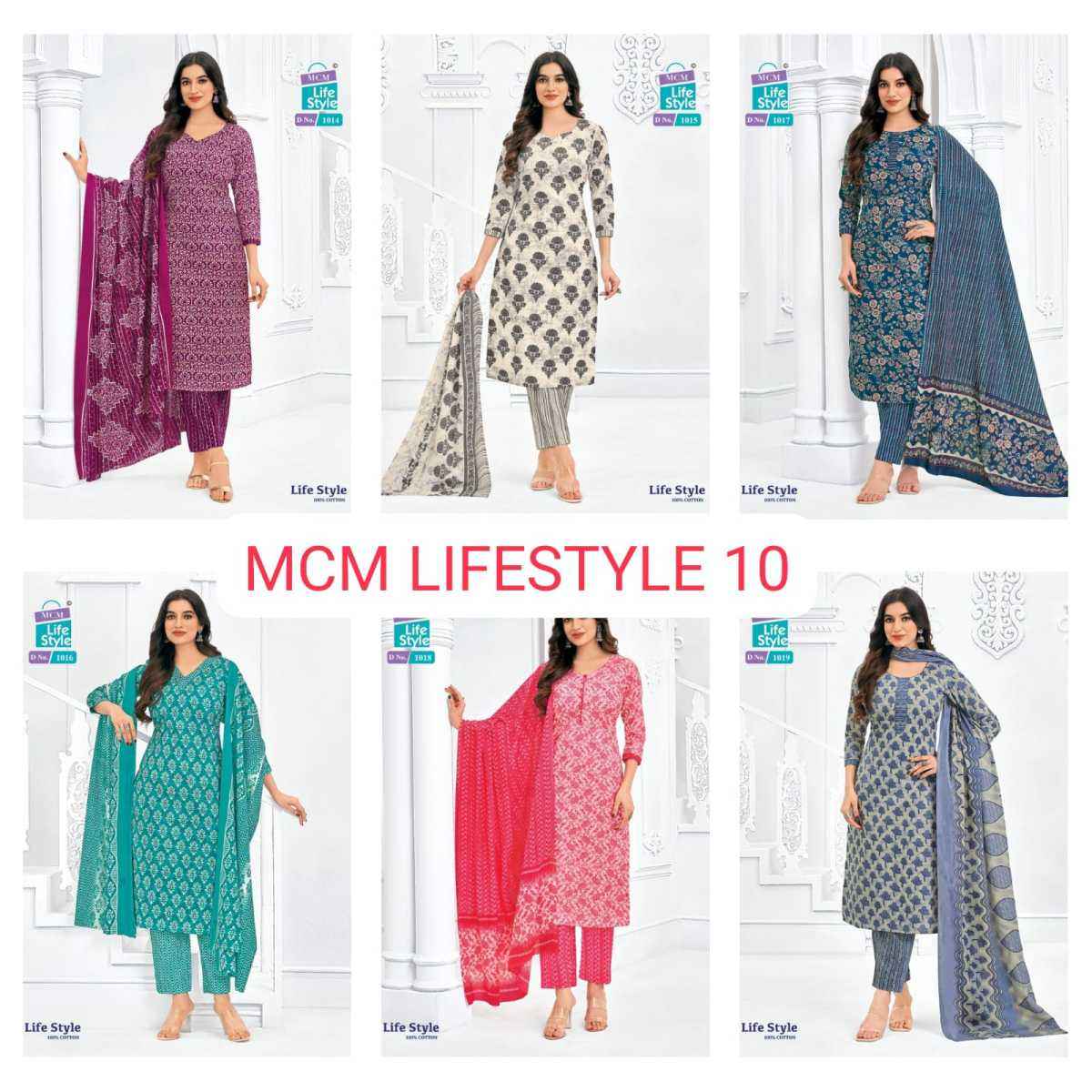 MCM Lifestyle Vol-10 Cotton Readymade Suit (12 Pc Catalog)