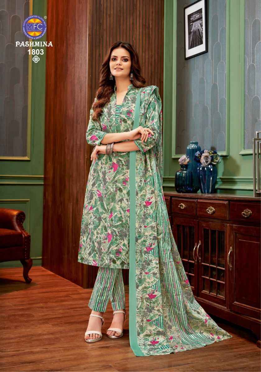 MCM Pashmina Vol-18 Lawn Cotton Dress Material (12 Pc Catalog)