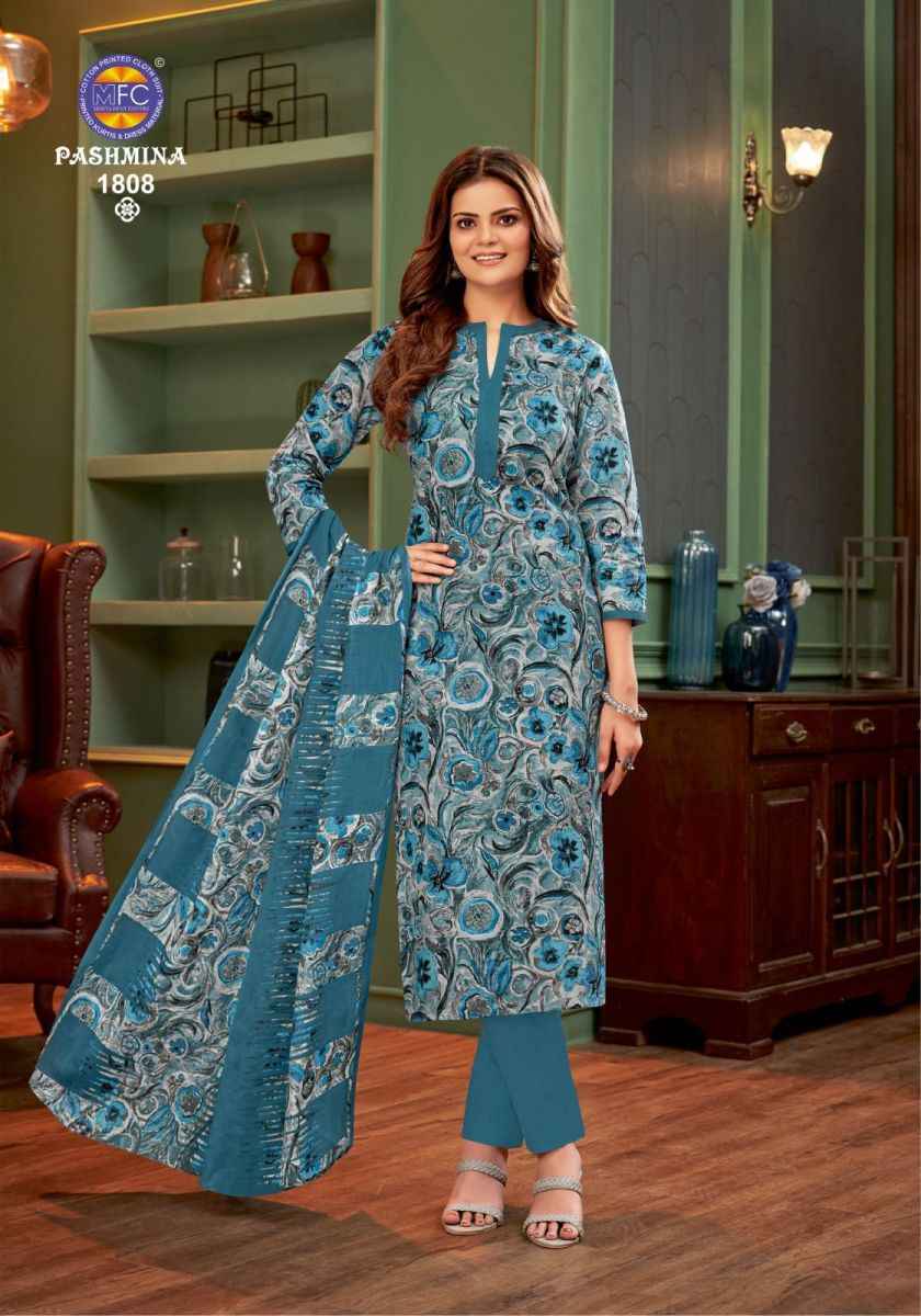 MCM Pashmina Vol-18 Lawn Cotton Dress Material (12 Pc Catalog)