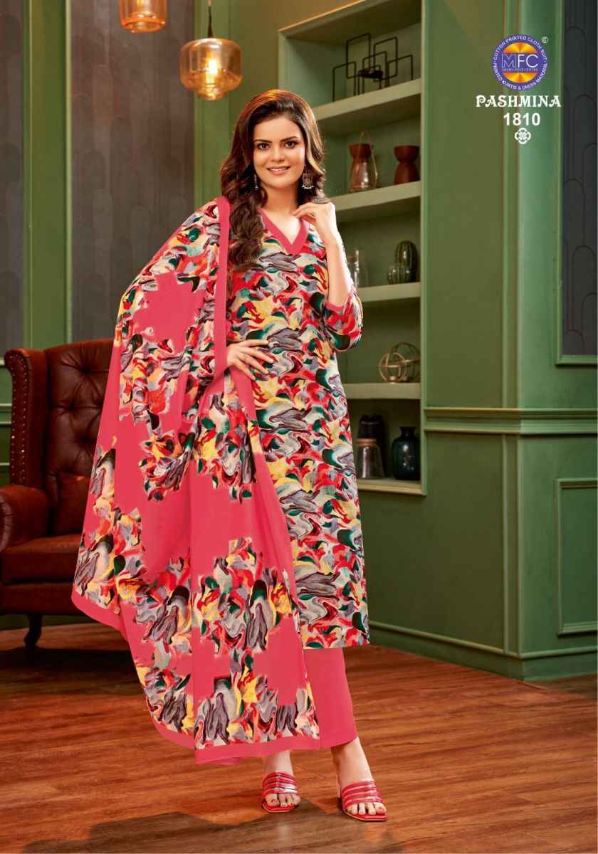 MCM Pashmina Vol-18 Lawn Cotton Dress Material (12 Pc Catalog)