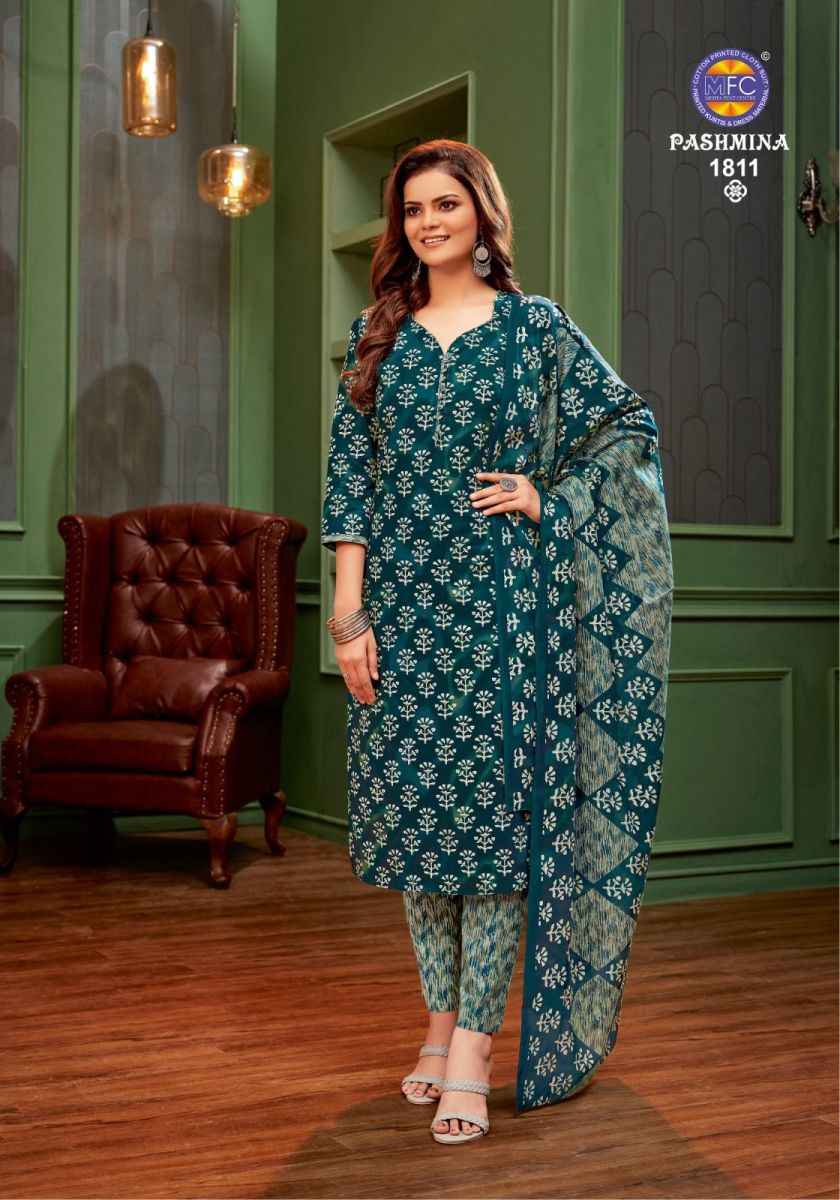 MCM Pashmina Vol-18 Lawn Cotton Dress Material (12 Pc Catalog)