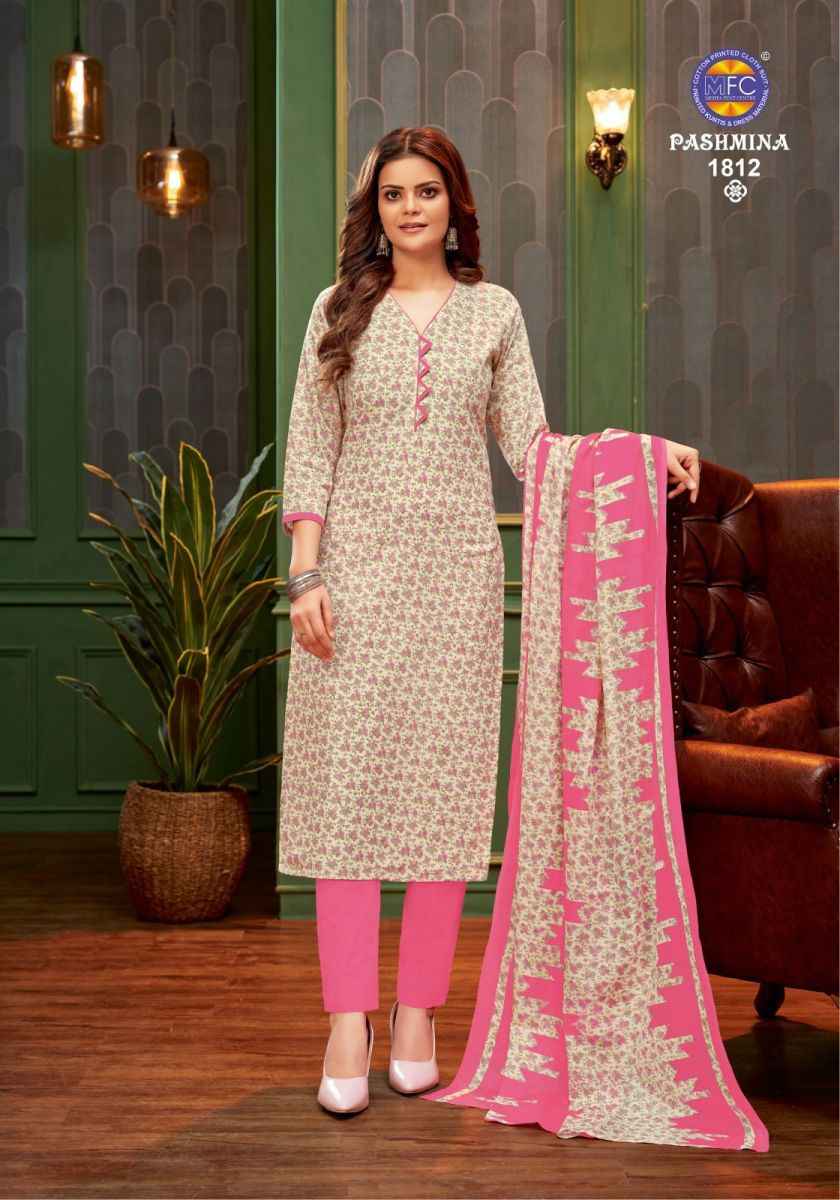 MCM Pashmina Vol-18 Lawn Cotton Dress Material (12 Pc Catalog)