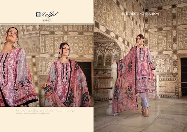 Zulfat Gulrez Vol-4 Cotton Dress Material (8 Pc Catalog)