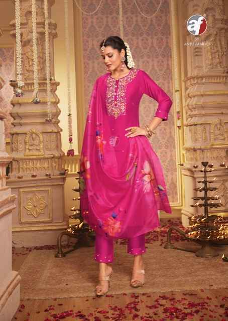 Anju Fab Sangeet Vol-6 Pure Viscose Readymade Suit (6 Pc Catalog)