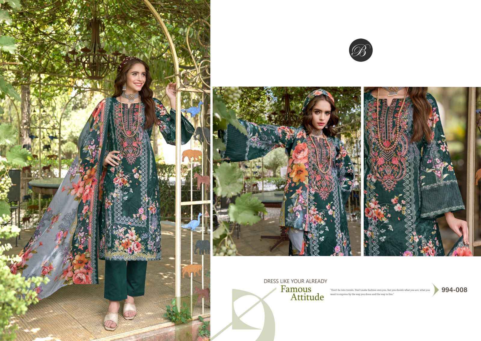 Belliza Naira Vol-80 Cotton Dress Material (8 pcs Cataloge)