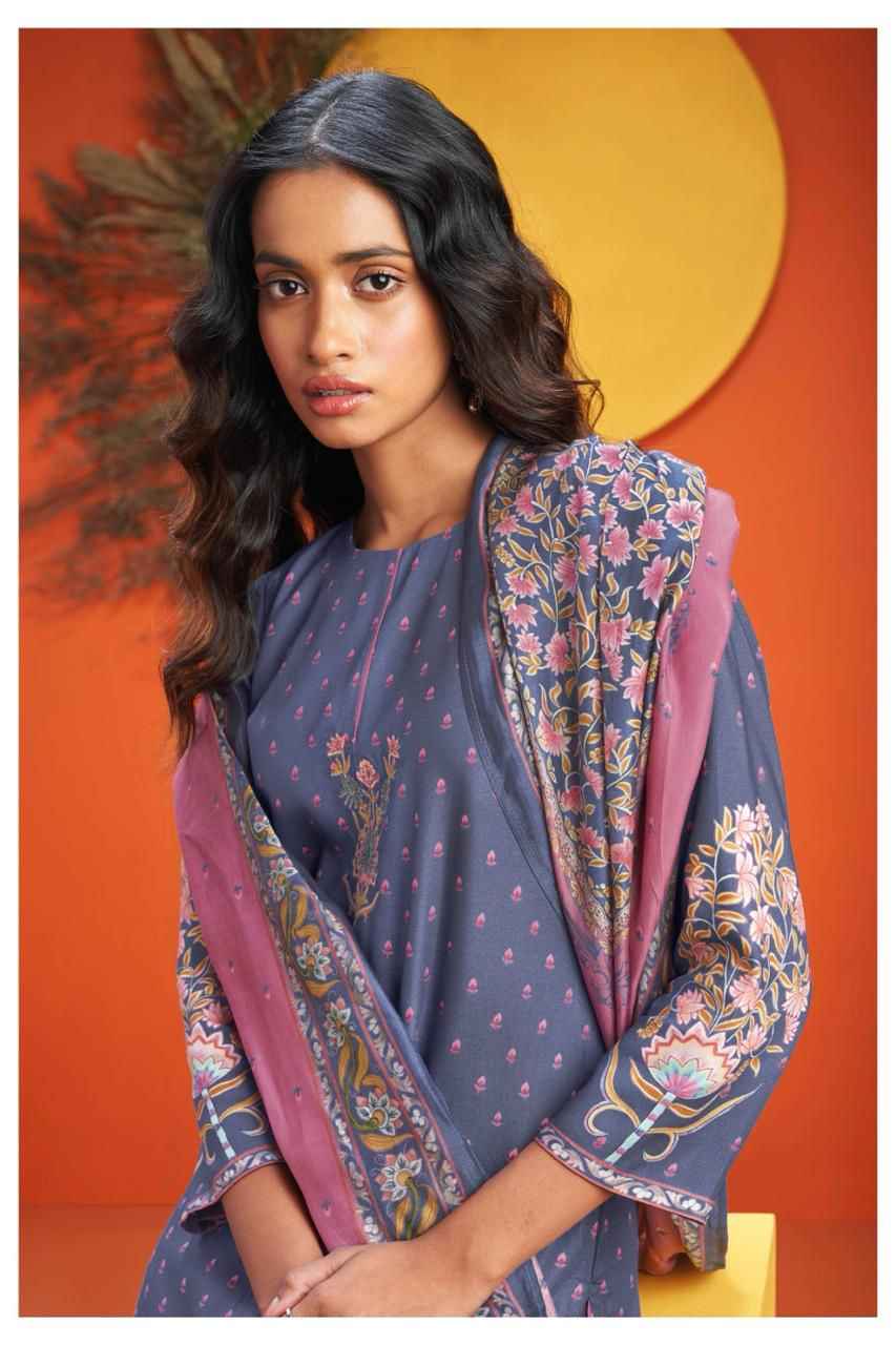 Ganga Mudra-1990 Premium Pure Pashmina Dress Material (4 Pc Catalog)