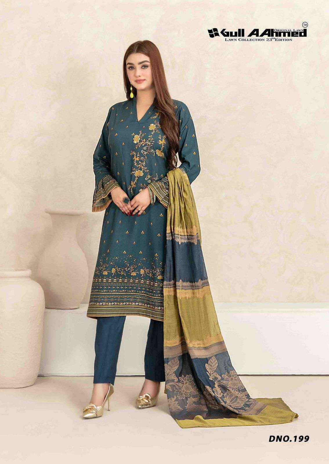 Gull Ahmed Lawn Collection Vol-23 Lawn Cotton Dress Material (6 Pc Catalouge)