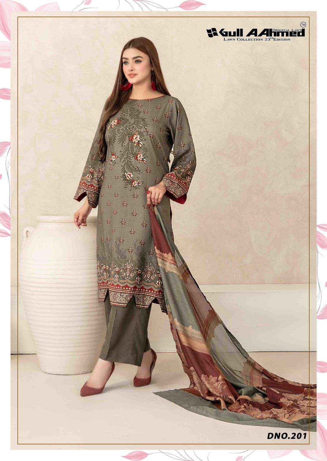 Gull Ahmed Lawn Collection Vol-23 Lawn Cotton Dress Material (6 Pc Catalouge)