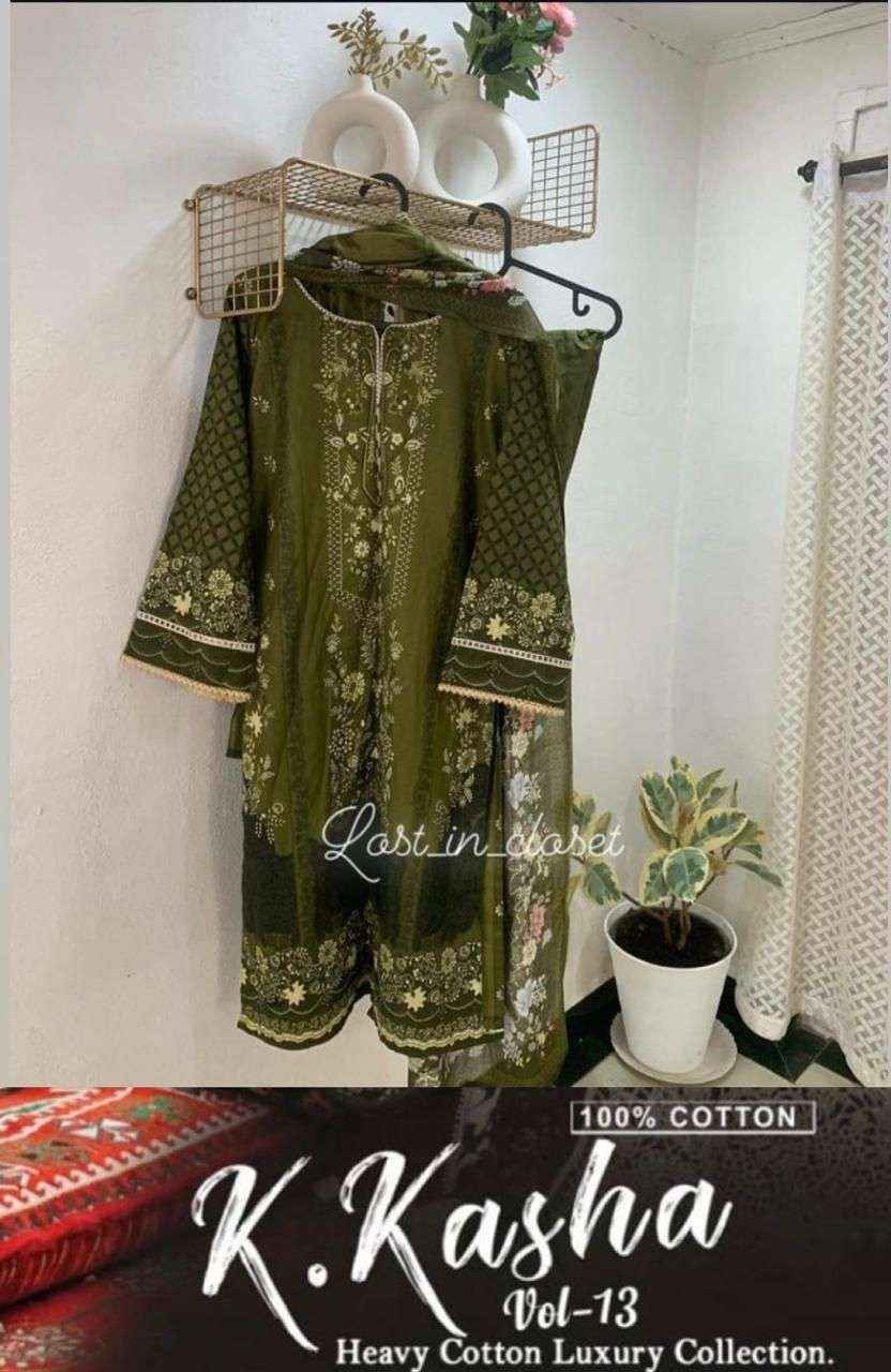 Keval Fab K Kasha Vol-13 Readymade Cotton Dress (6 pc Cataloge)