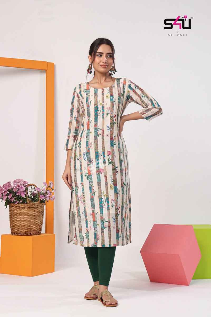 S4U Gold Vol 5 Muslin Kurti 6 pc Cataloge