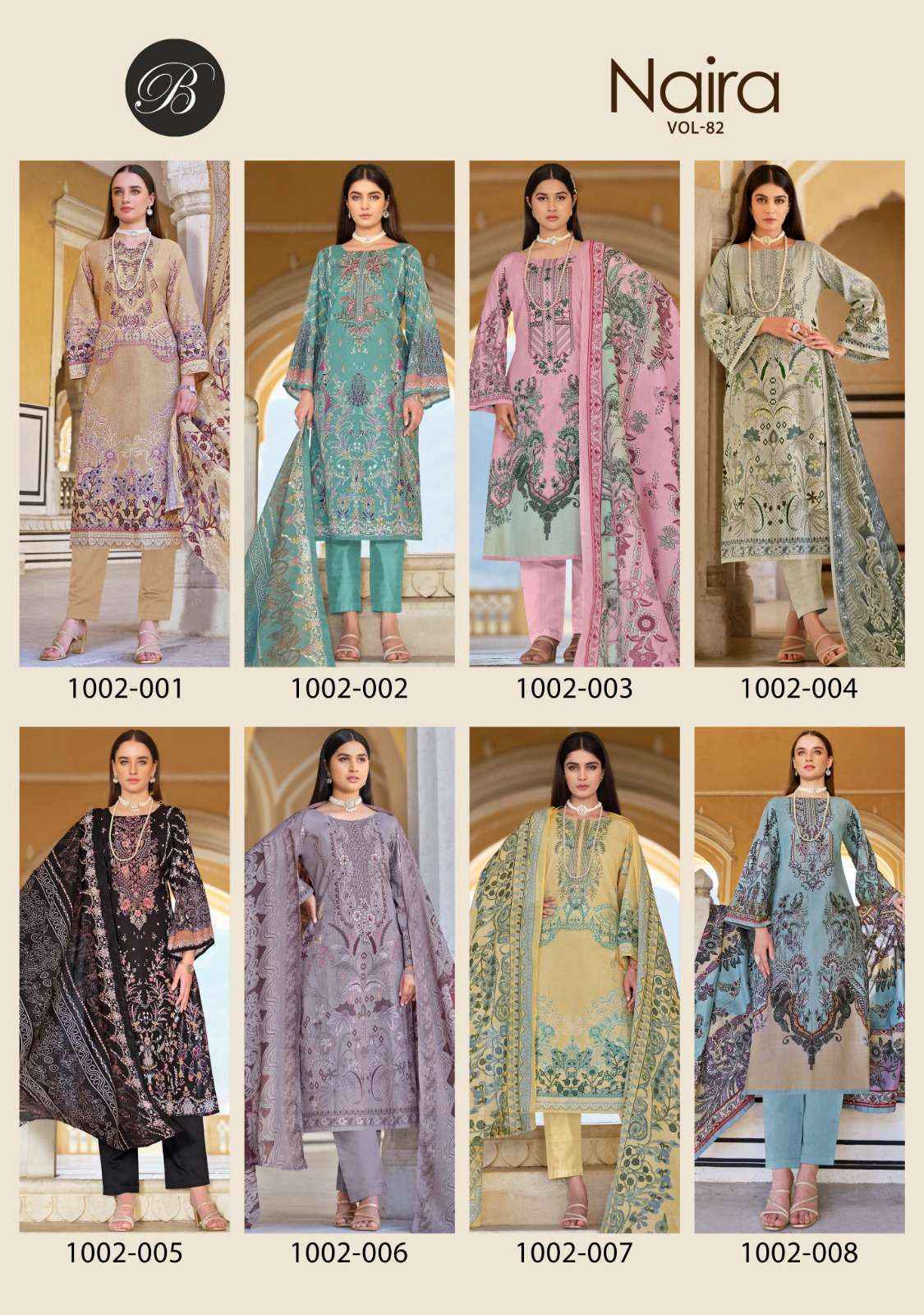 Belliza Naira Vol-82 Cotton Dress Material (8 pcs Cataloge)