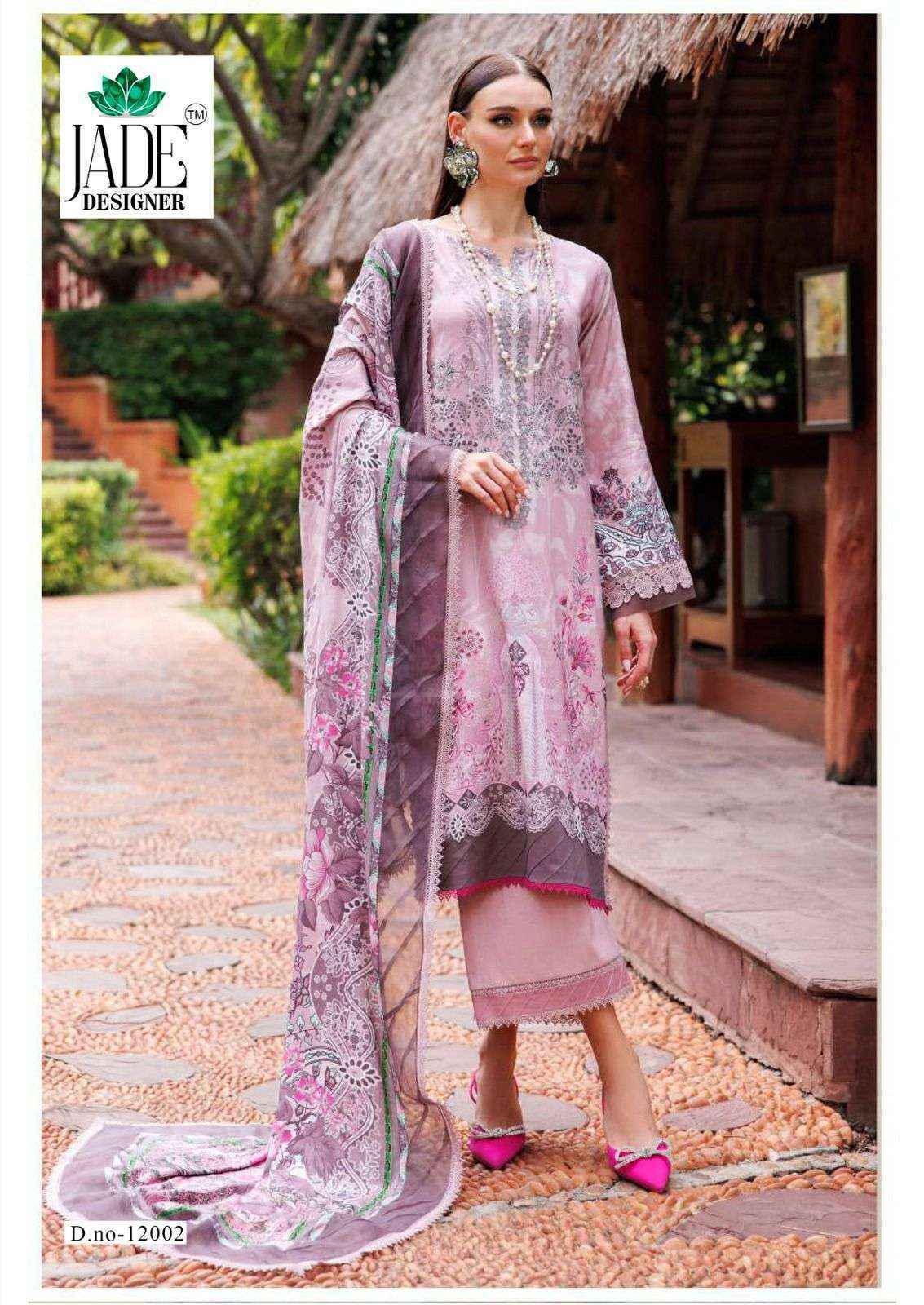 Jade Crimson Exclusive Heavy Lawn Collection Vol-12 Cotton Dress Material (6 pc Cataloge)