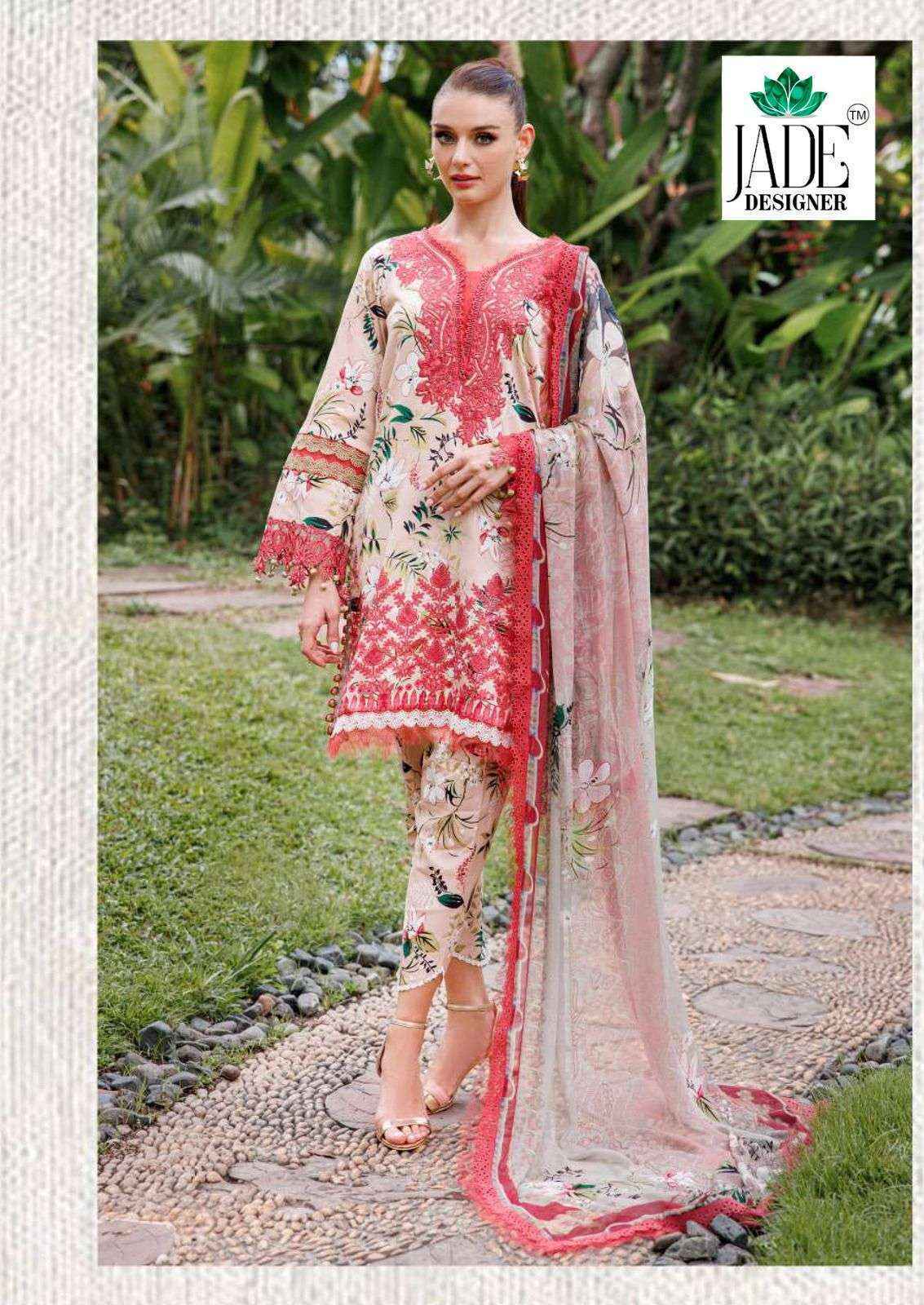 Jade Crimson Exclusive Heavy Lawn Collection Vol-12 Cotton Dress Material (6 pc Cataloge)