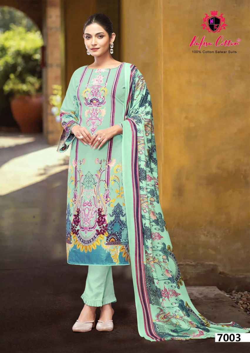 Nafisa Cotton Esra Karachi Vol-7 Cotton Dress Material (6 Pc Catalog)