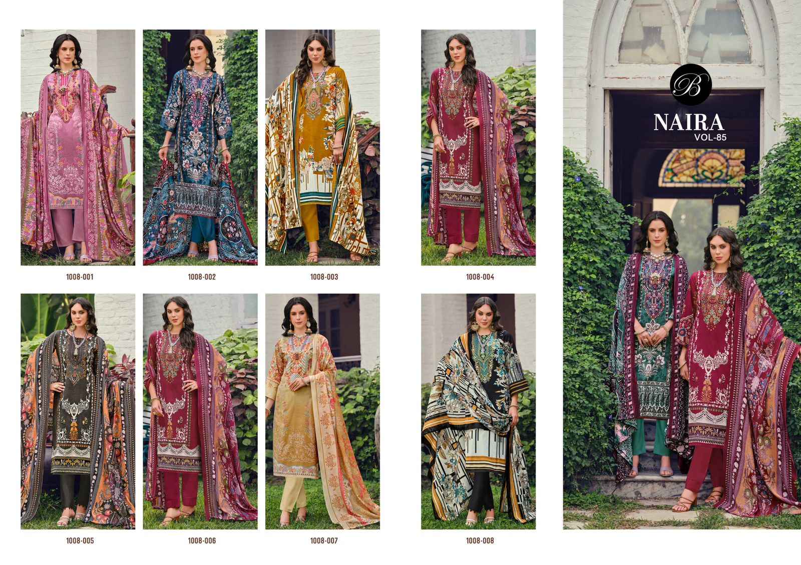 Belliza Naira Vol-85 Cotton Dress Material (8 pcs Cataloge)