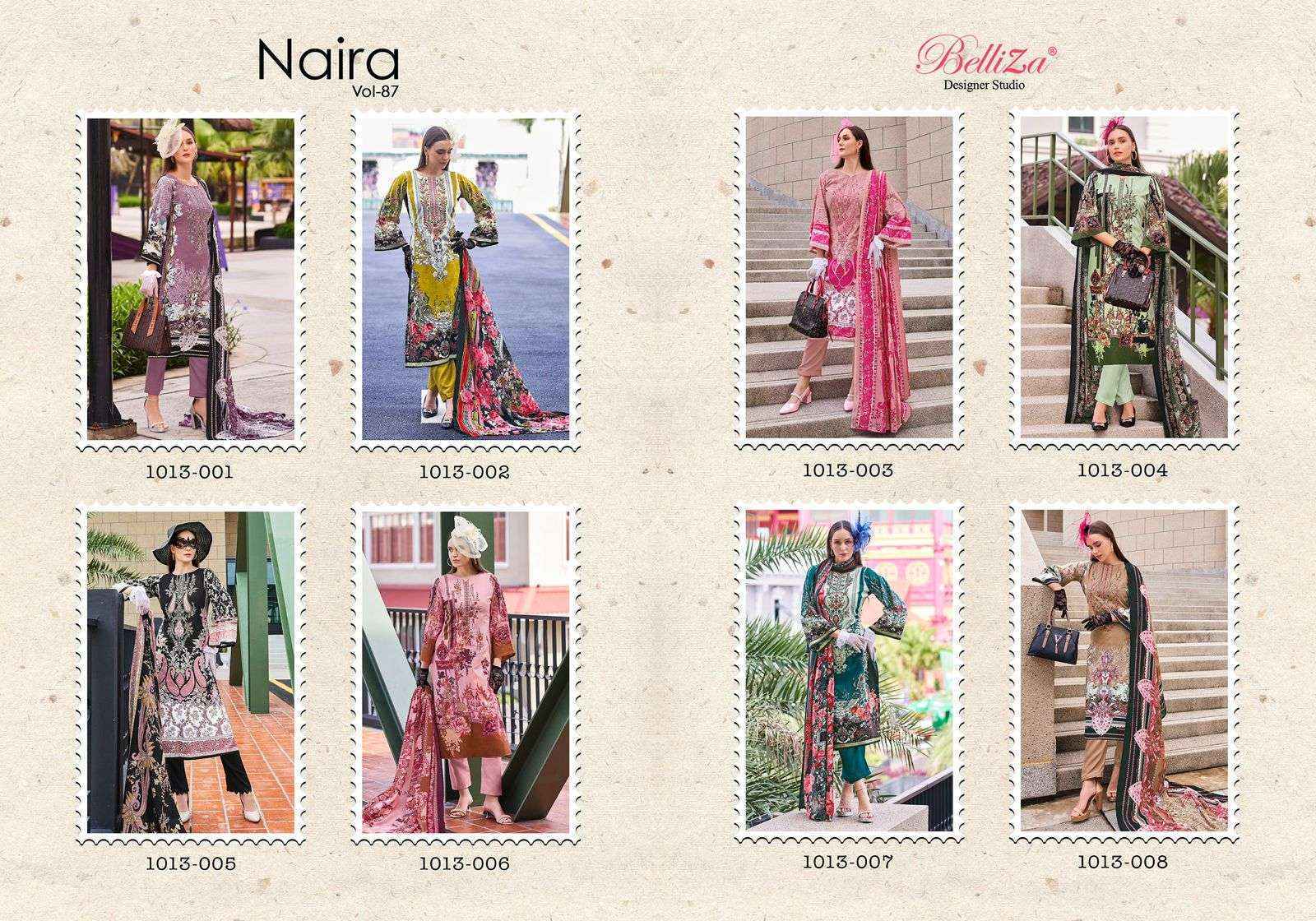 Belliza Naira Vol-87 Cotton Dress Material (8 pcs Cataloge)