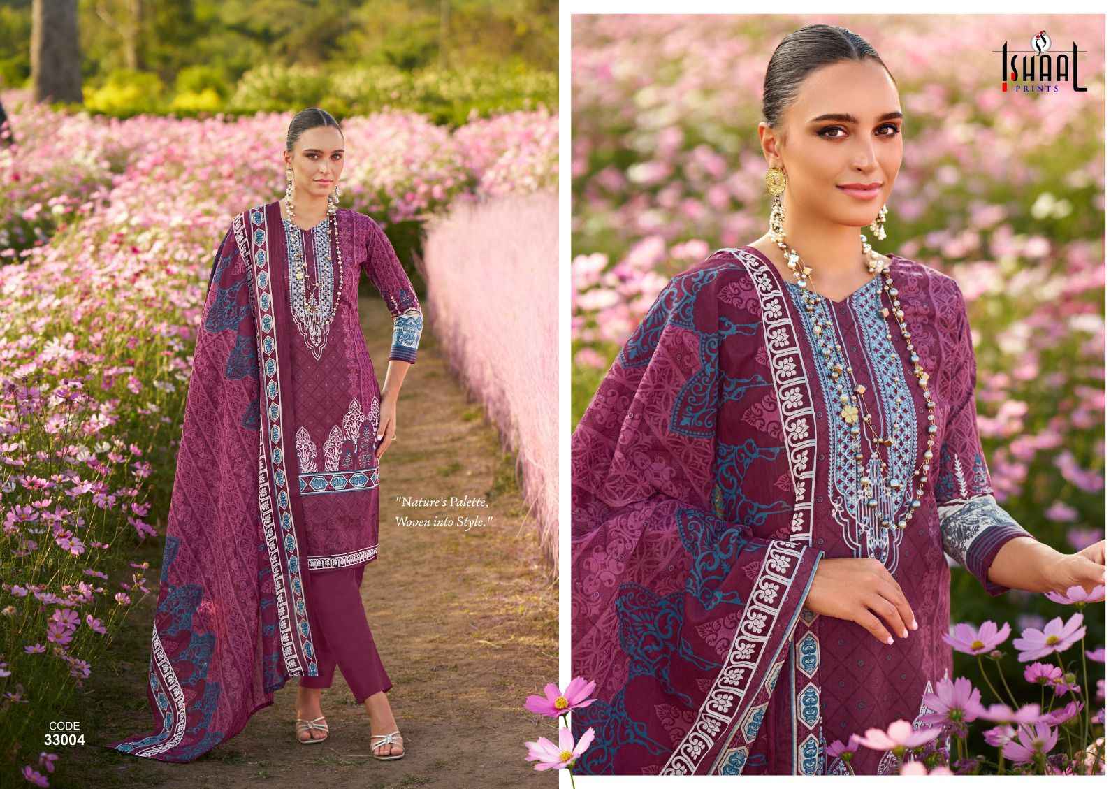 Ishaal Prints Gulmohar Vol-33 Lawn Dress Material (10 Pc Catalouge)