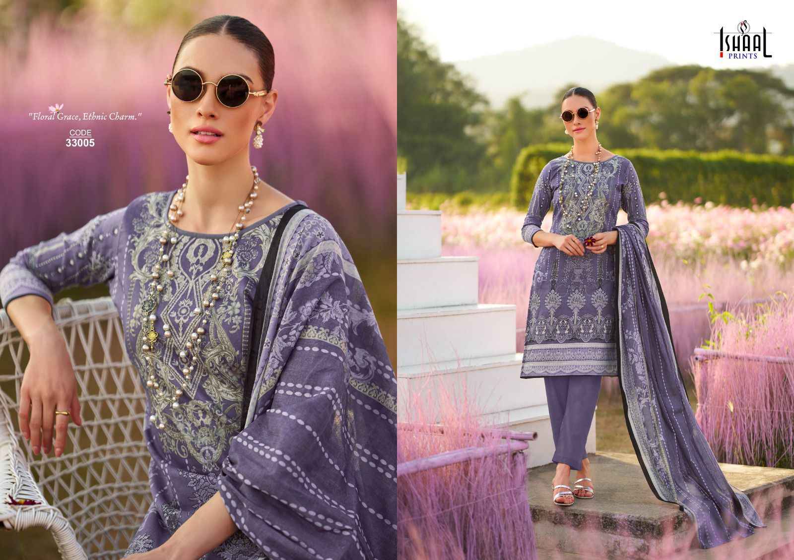 Ishaal Prints Gulmohar Vol-33 Lawn Dress Material (10 Pc Catalouge)