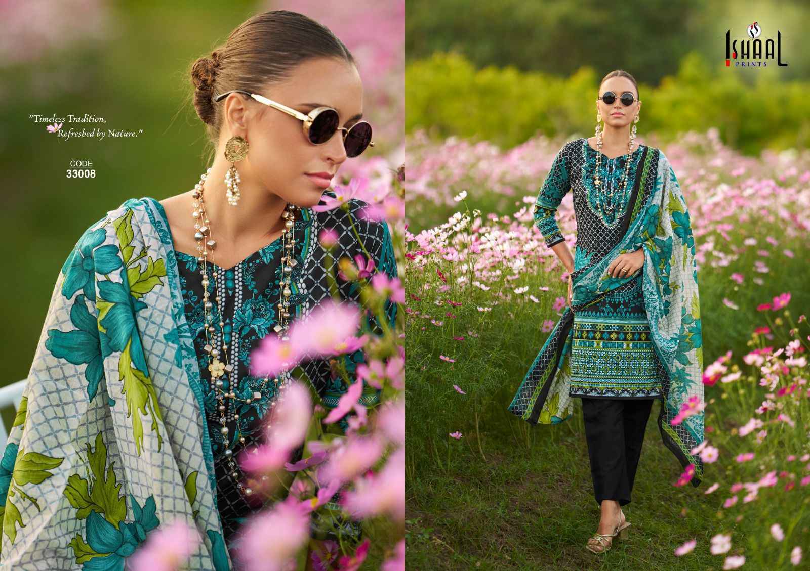 Ishaal Prints Gulmohar Vol-33 Lawn Dress Material (10 Pc Catalouge)