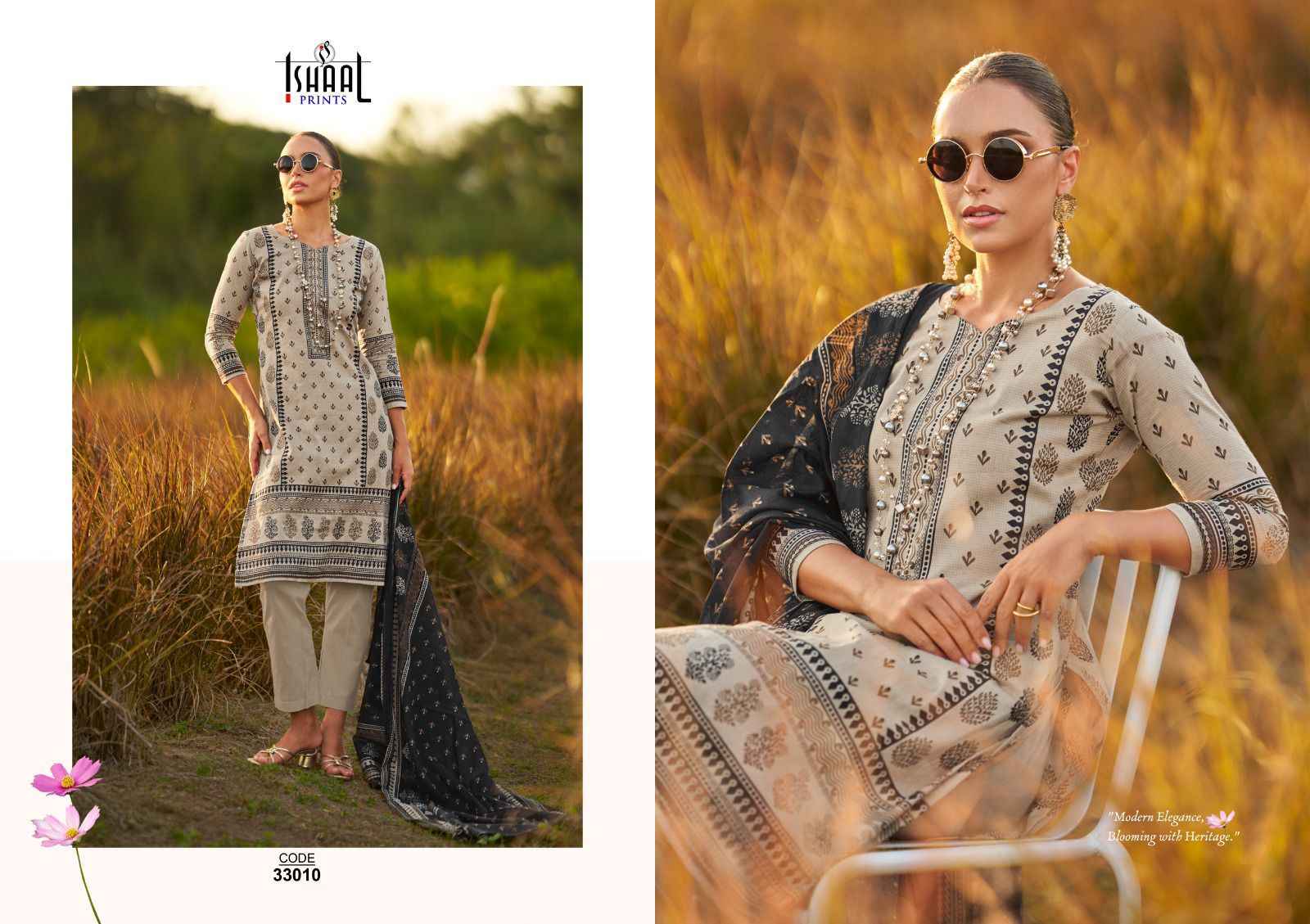 Ishaal Prints Gulmohar Vol-33 Lawn Dress Material (10 Pc Catalouge)